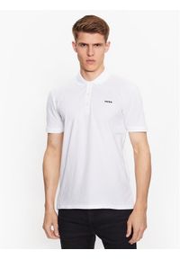 Hugo Polo 50470547 Biały Slim Fit. Typ kołnierza: polo. Kolor: biały. Materiał: bawełna