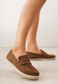 Born2be - Brązowe Mokasyny Ozdobione Plecionką Fennata. Kolor: brązowy. Wzór: aplikacja. Styl: klasyczny, boho #8