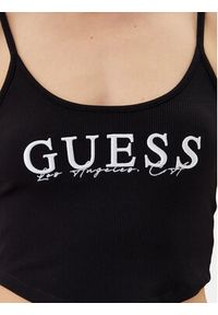 Guess Top V5GP16 K8RT2 Czarny Regular Fit. Kolor: czarny. Materiał: wiskoza