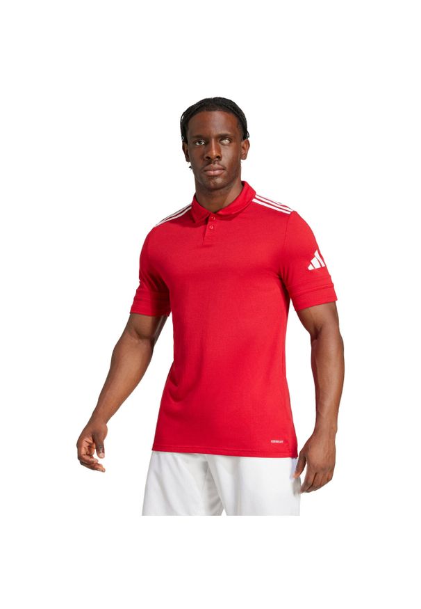 Adidas - Koszulka męska adidas Squadra 25 Polo. Typ kołnierza: polo. Kolor: czerwony, biały, wielokolorowy. Sport: piłka nożna