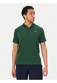 Lacoste Polo DH0159 Zielony Regular Fit. Typ kołnierza: polo. Kolor: zielony. Materiał: syntetyk #1