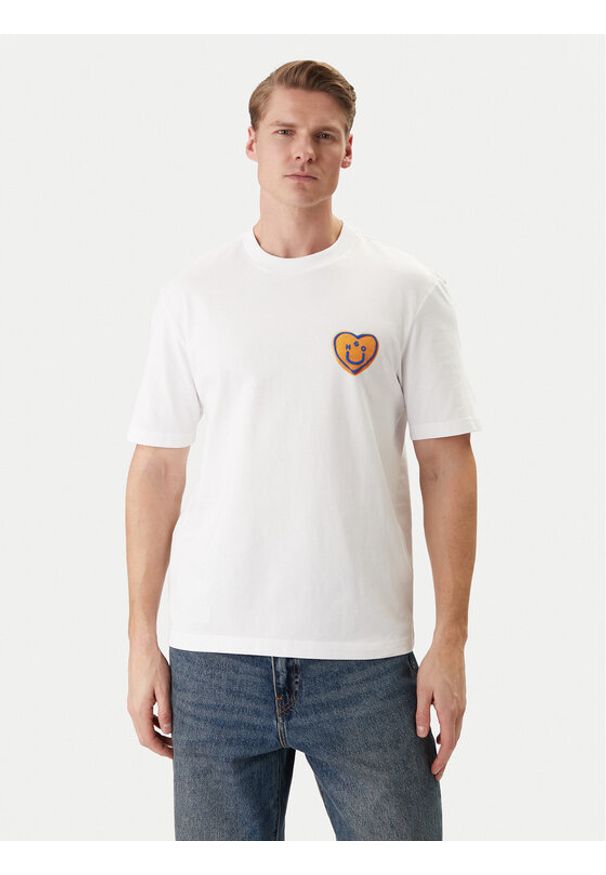 Hugo - HUGO T-Shirt Nalentinio 50562727 Biały Regular Fit. Kolor: biały. Materiał: bawełna