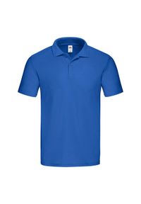 FRUIT OF THE LOOM - Oryginalna Koszulka Polo Dla Dorosłych Unisex. Typ kołnierza: polo. Kolor: niebieski