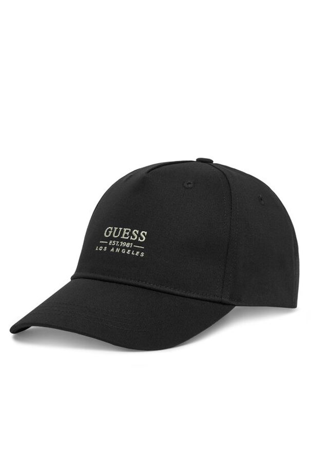 Guess Czapka z daszkiem AM9522 POL01 Czarny. Kolor: czarny. Materiał: materiał, bawełna