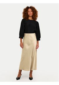 Kaffe Spódnica maxi Lotte 10508853 Beżowy Regular Fit. Kolor: beżowy. Materiał: syntetyk