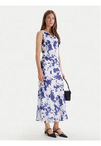 Calvin Klein Sukienka wieczorowa Printed Chiffon Sl Cowl LV044F029G Biały Regular Fit. Kolor: biały. Materiał: syntetyk. Styl: wizytowy #5