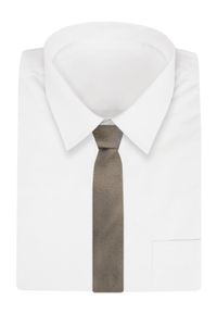Alties - Klasyczny Męski Krawat - ALTIES - Beżowy Melanż. Kolor: brązowy, wielokolorowy, beżowy. Materiał: tkanina. Wzór: melanż. Styl: klasyczny #2