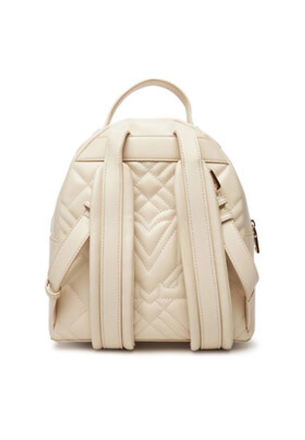 Love Moschino - LOVE MOSCHINO Plecak JC4148PP0MLA0110 Écru. Materiał: skóra