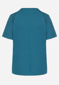 Born2be - Ciemnozielony Bawełniany Klasyczny T-shirt Fevarene. Kolor: zielony. Materiał: bawełna. Styl: klasyczny #7