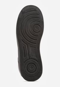 Renee - Czarne Kultowe Sneakersy na Grubej Podeszwie z Perforacją na Nosku Lissina. Okazja: na co dzień. Kolor: czarny. Materiał: jeans #5