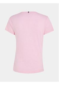 TOMMY HILFIGER - Tommy Hilfiger T-Shirt 1985 WW0WW37857 Różowy Slim Fit. Kolor: różowy. Materiał: bawełna #4