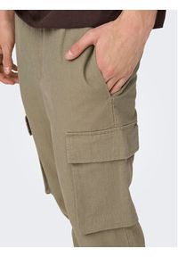 Only & Sons Spodnie materiałowe 22024998 Beżowy Tapered Fit. Kolor: beżowy. Materiał: materiał #5