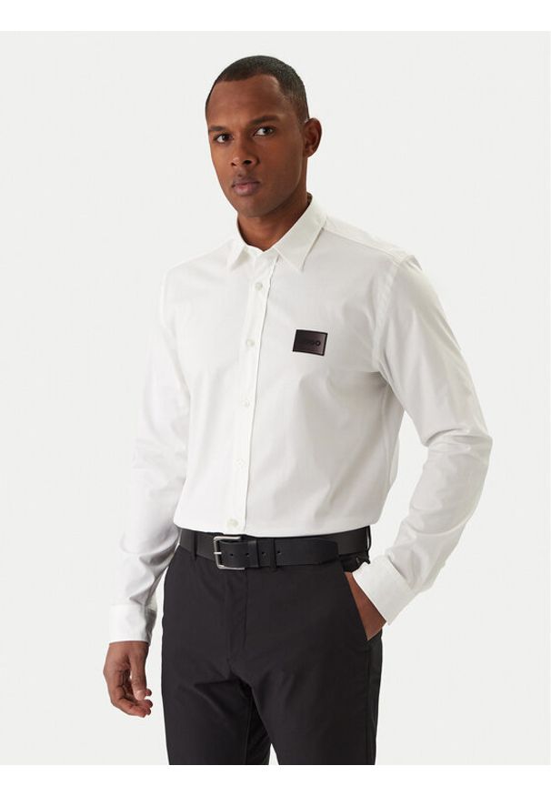 Hugo - HUGO Koszula Emero 50555786 Biały Regular Fit. Kolor: biały. Materiał: bawełna