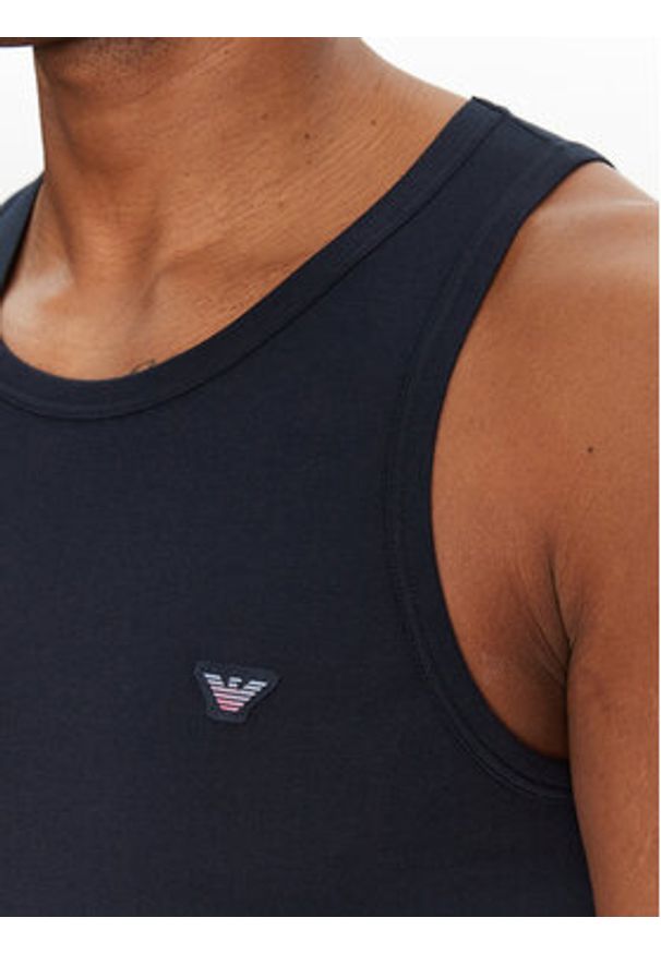 Emporio Armani Underwear Tank top EM000385 AF10771 UB102 Granatowy Slim Fit. Kolor: niebieski. Materiał: bawełna