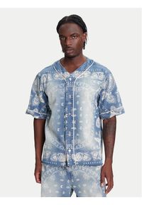 Karl Kani Koszula Paisley Denim Baseball PD00005371 Niebieski Regular Fit. Kolor: niebieski. Materiał: bawełna. Wzór: paisley