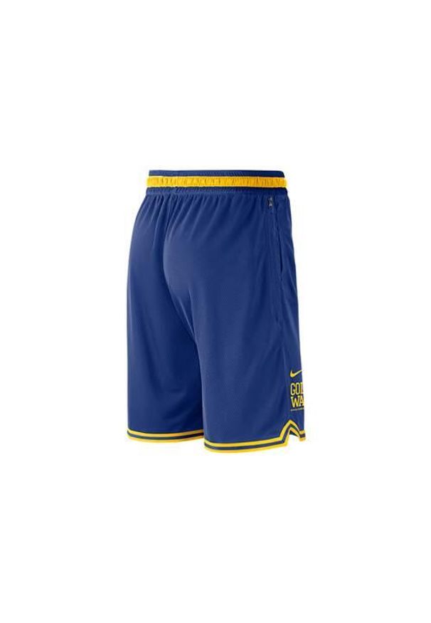 Spodnie koszykarskie męskie Nike Nba Golden State Warriors. Kolor: niebieski. Długość: krótkie. Sport: bieganie
