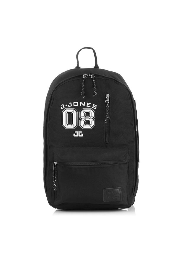 JENNIFER JONES - Plecak młodzieżowy na laptopa czarny Jennifer Jones 4090-1. Kolor: czarny. Materiał: materiał. Styl: młodzieżowy