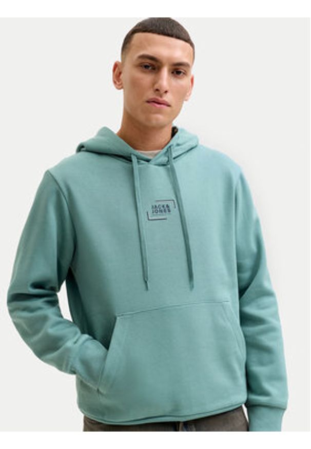 Jack & Jones Bluza Corp 12268422 Niebieski Regular Fit. Kolor: niebieski. Materiał: bawełna