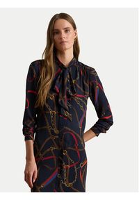 Lauren Ralph Lauren - LAUREN RALPH LAUREN Sukienka koszulowa 200P03552001 Granatowy Regular Fit. Kolor: niebieski. Materiał: syntetyk. Typ sukienki: koszulowe #2