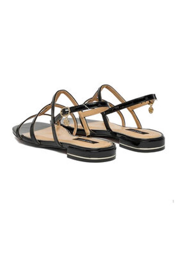 Nine West Sandały CEO-R26SS01558 Czarny. Kolor: czarny. Materiał: materiał