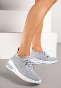 Born2be - Szare Buty Sportowe Amathousa. Okazja: na co dzień. Kolor: szary. Materiał: jeans #6