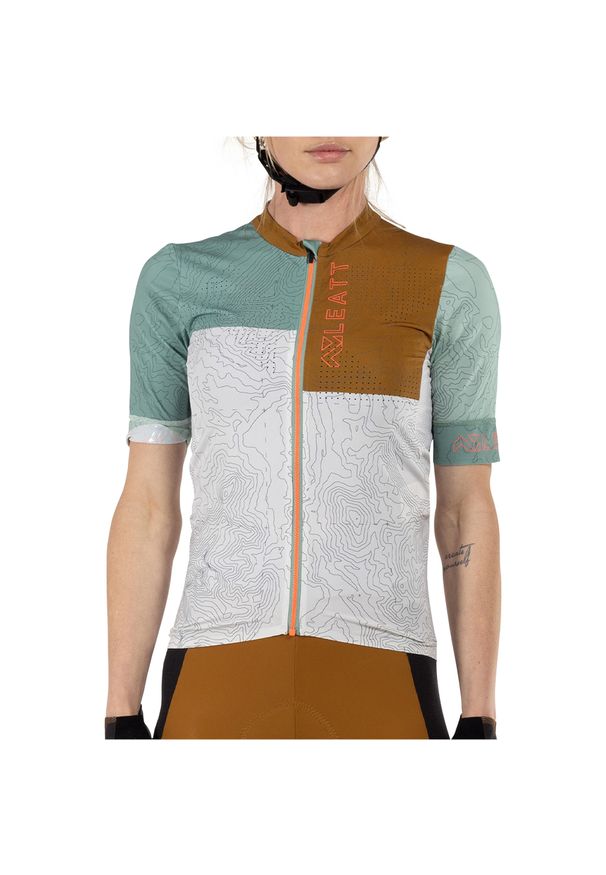Koszulka rowerowa damska LEATT Jersey MTB Endurance 5.0. Kolor: wielokolorowy, biały, brązowy. Materiał: jersey. Sport: kolarstwo