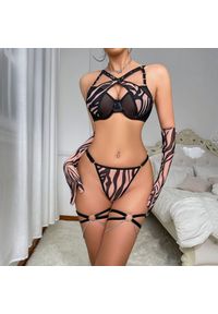 Intica - Komplet bielizny z rękawiczkami na specjalne okazje Luvenia. Kolor: różowy. Materiał: materiał #10