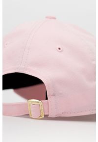 New Era czapka bawełniana kolor różowy z aplikacją. Kolor: różowy. Materiał: bawełna. Wzór: aplikacja #4