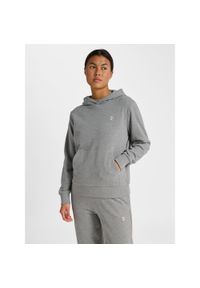 Bluza damska z kapturem Hummel Pulse. Typ kołnierza: kaptur. Kolor: szary. Materiał: polar. Sezon: zima #1