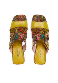 Laura Vita Klapki Jacqueso 09 Żółty. Kolor: żółty. Materiał: skóra #2