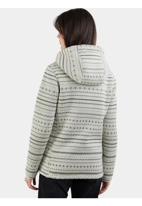 FUNDANGO - Bluza Polarowa Damska Fundango Ara. Kolor: biały, wielokolorowy. Materiał: polar. Sport: turystyka piesza