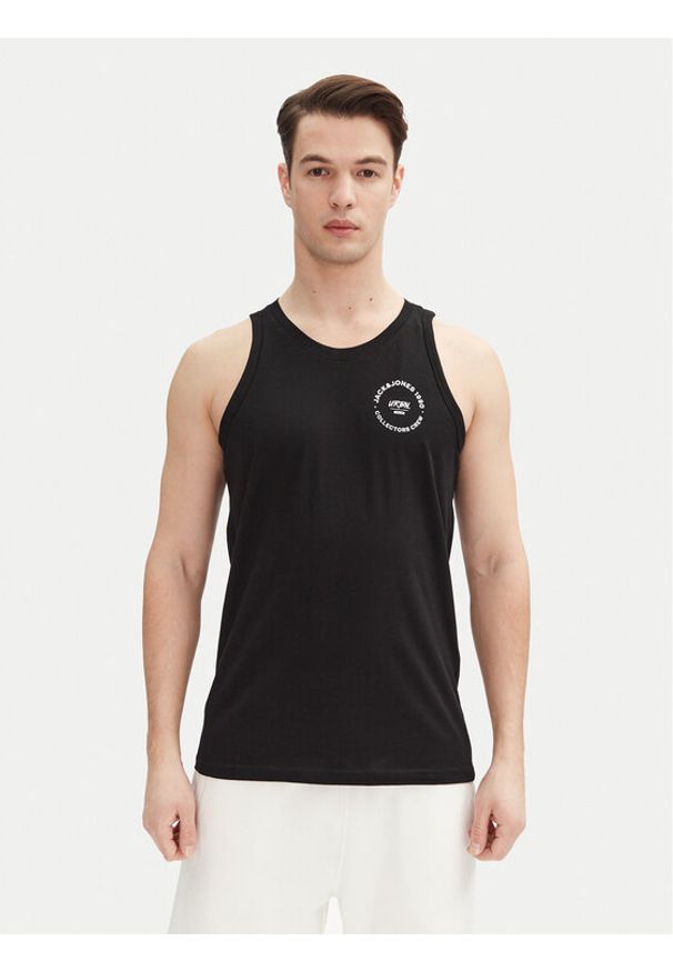 Jack & Jones - Jack&Jones Tank top Simon 12270462 Czarny Regular Fit. Kolor: czarny. Materiał: bawełna