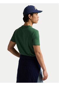 Polo Ralph Lauren T-Shirt 710671438425 Zielony Custom Slim Fit. Typ kołnierza: polo. Kolor: zielony. Materiał: bawełna