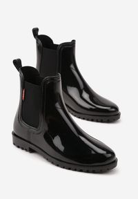 Born2be - Czarne Kalosze w Stylu Sztybletów Nolevia. Okazja: na co dzień. Kolor: czarny. Styl: casual #4