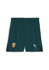 Puma - Młodzieżowe szorty RC Lens 24/25 PUMA Varsity Green White. Kolor: biały, zielony, wielokolorowy. Sport: piłka nożna