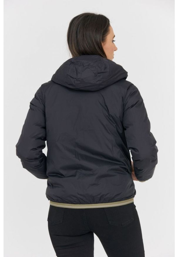 Blauer USA - BLAUER Czarno-zielona damska dwustronna kurtka Stella reversible down jacket, Rozmiar L. Kolor: zielony