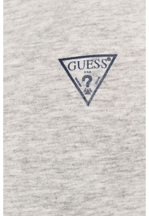 Guess Jeans - T-shirt. Okazja: na co dzień. Kolor: szary. Materiał: jeans. Styl: casual
