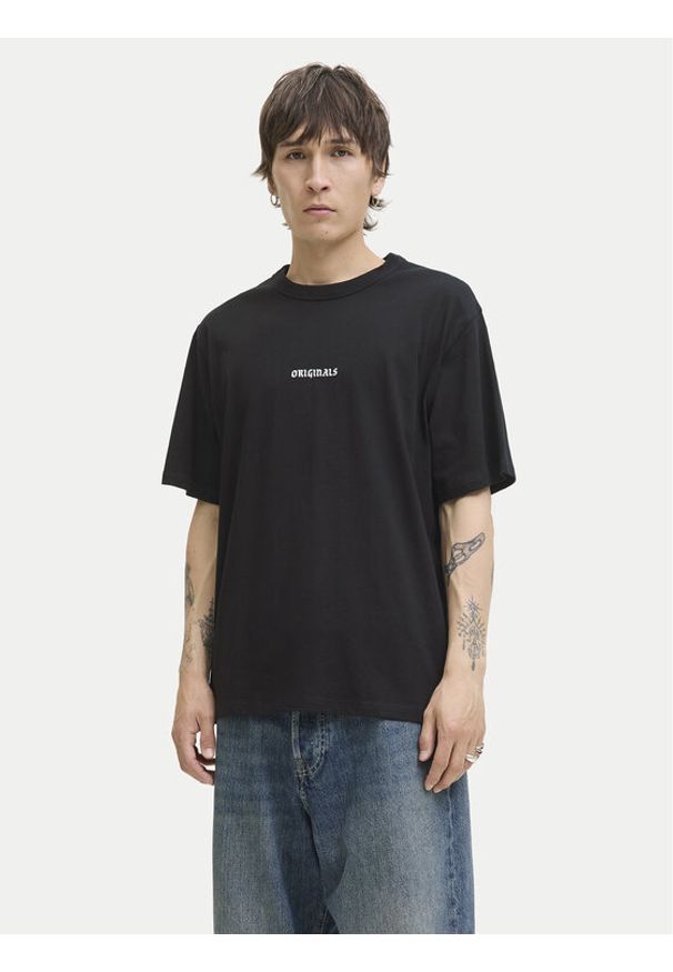 Jack & Jones T-Shirt Meadows Minimal 12283630 Czarny Loose Fit. Kolor: czarny. Materiał: bawełna