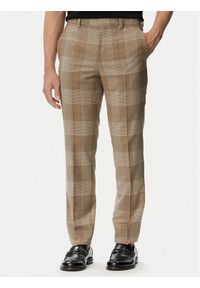Hugo - HUGO Spodnie garniturowe Hogan 263X 50569204 Beżowy Extra Slim Fit. Kolor: beżowy. Materiał: wełna #1