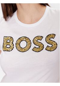 BOSS - Boss T-Shirt 50484646 Biały Slim Fit. Kolor: biały. Materiał: bawełna #5