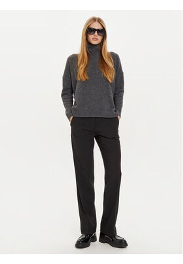Calvin Klein Spodnie materiałowe K20K207633 Czarny Regular Fit. Kolor: czarny. Materiał: syntetyk, wełna