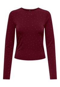 only - ONLY Bluzka Zita 15358986 Bordowy Regular Fit. Kolor: czerwony. Materiał: syntetyk #1
