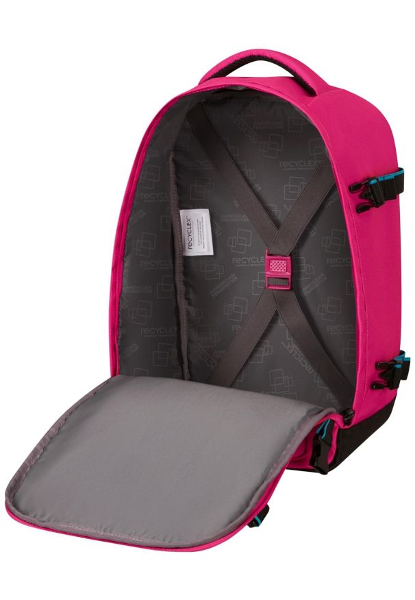 AMERICAN TOURISTER - Plecak American Tourister Take2Cabin S do Ryanair różowy. Kolor: różowy. Materiał: materiał. Styl: klasyczny