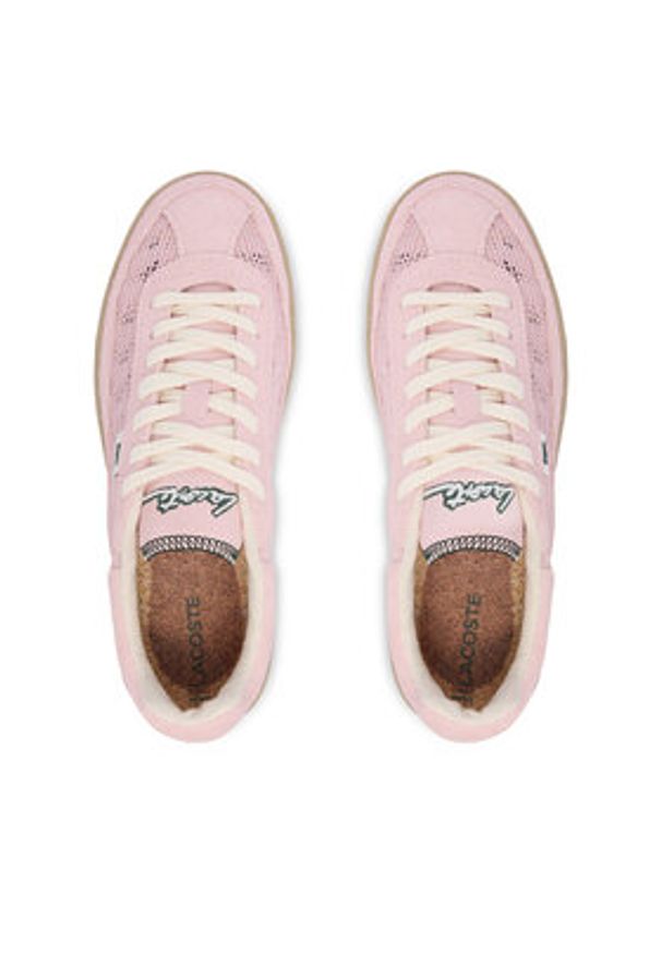 Lacoste Sneakersy Baseshot Lite 51SFA0090 Różowy jasny. Kolor: różowy. Materiał: materiał