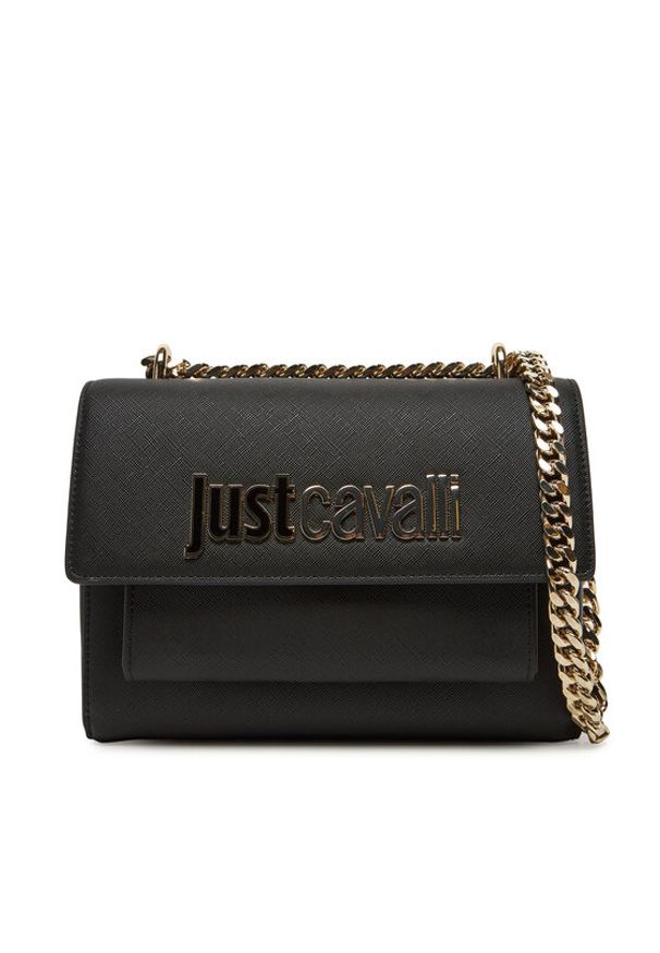 Just Cavalli Torebka 78RA4BB2 ZS766 Czarny. Kolor: czarny. Materiał: skórzane