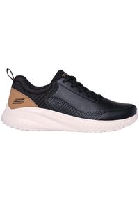 skechers - Buty Skechers Bobs Squad Chaos-Heeling Alive, Kobiety. Kolor: czarny. Materiał: skóra ekologiczna, materiał