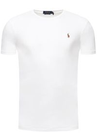 Polo Ralph Lauren T-Shirt 710740727 Biały Custom Slim Fit. Typ kołnierza: polo. Kolor: biały. Materiał: bawełna