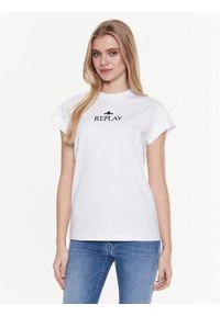 Replay T-Shirt W3588H.000.23188P Biały Regular Fit. Kolor: biały. Materiał: bawełna #1