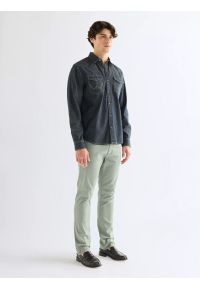 Wrangler - MĘSKA KOSZULA JEANSOWA WRANGLER WESTERN SHIRT CANYON 112378473. Materiał: jeans #4