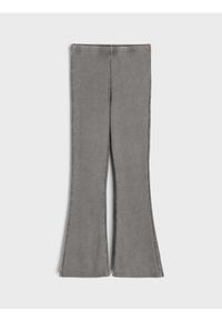 Sinsay - Spodnie dzwony z gumką w pasie - szary. Kolor: szary